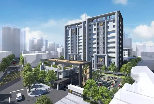 調查局中和園區的辦公廳舍模擬圖。圖/調查局提供。