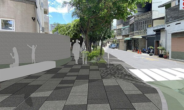 竹市關東國小通學廊道改善工程開工。圖/新竹市府提供