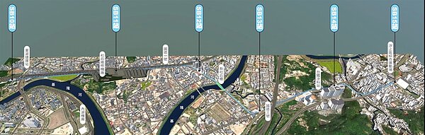 汐東捷運模擬路線圖。圖/新北市府提供