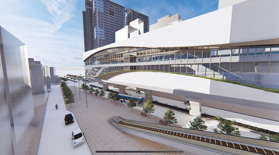 新北市汐東捷運SB12車站模擬圖。圖/新北捷運局提供
