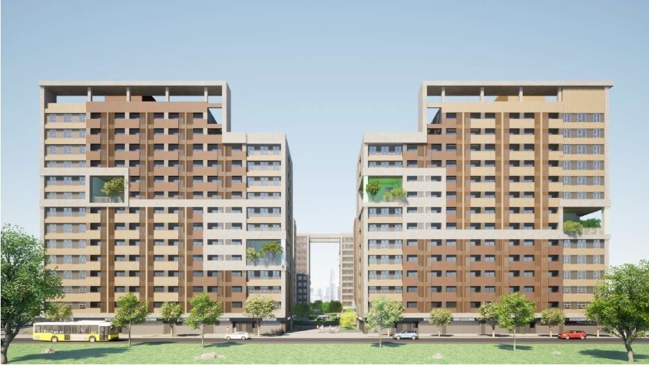 臺南市「和順安居」預計於2028年完工，約可提供1,703戶社會住宅，圖片國土管理署提供