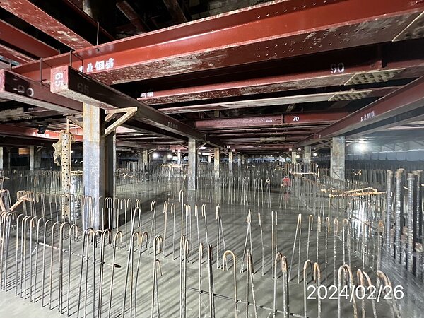 G08站結構底版完成示意圖／桃園市府提供