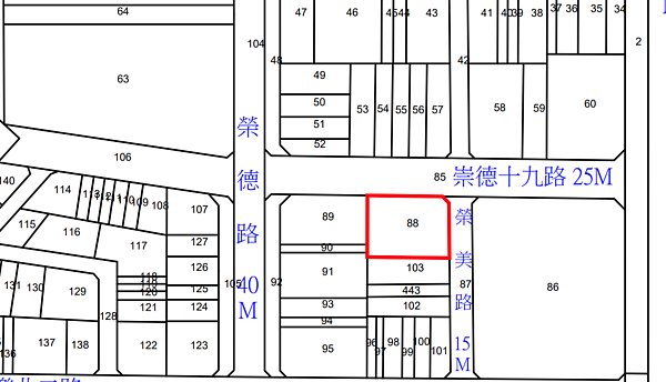 遠雄建設公告以總價6.41億元、每坪100萬元標得榮德段88地號,締造榮德段單價、總價新高紀錄。圖/取自台中市地政局