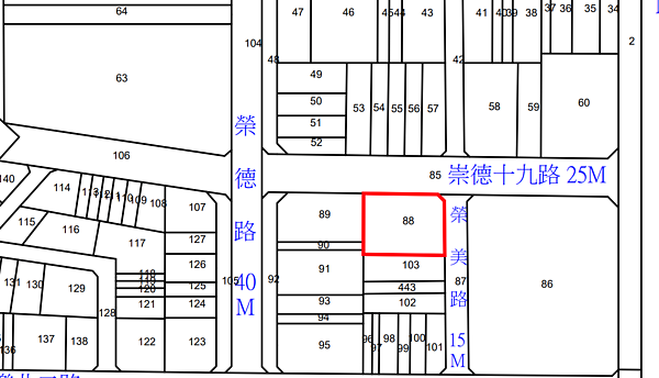 遠雄建設公告以總價6.41億元、每坪100萬元標得榮德段88地號，締造榮德段單價、總價新高紀錄。圖／取自台中市地政局