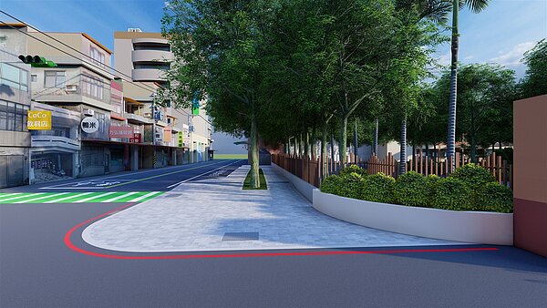 竹北國中通學廊道翻新工程將於3月11日開工,預計10月底完工。圖/新竹縣政府提供