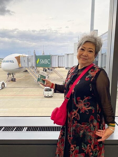 吳敏擔任台灣觀光聯盟總會總會長,喜歡到處旅遊。圖/摘自臉書