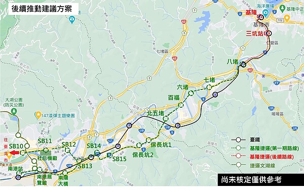 捷運汐東線路線圖。圖／新北工程局提供