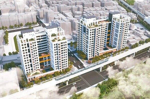 「樹德安居」社會住宅大安路側建築透視圖。圖/國家住都中心提供