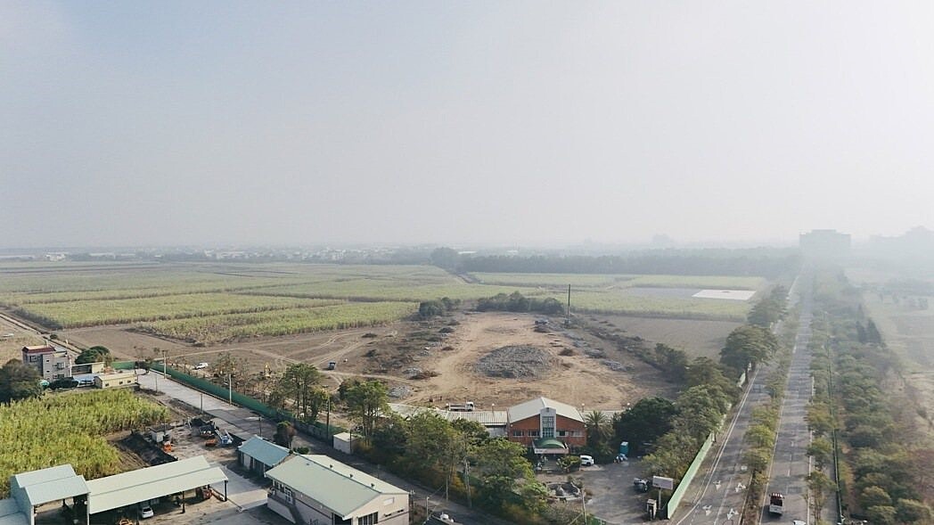 施工中的嘉科園區空中鳥瞰情形。圖/嘉縣府提供