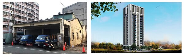 北屯區仁美段1184地號重建計畫新舊對照圖。圖/台中市府提供