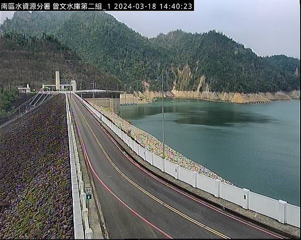 3月18日曾文水庫蓄水狀況。圖/水利局提供