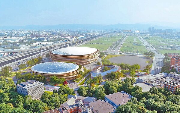 台中巨蛋3D立體示意圖。（台中巿府提供／王莫昀台北傳真）