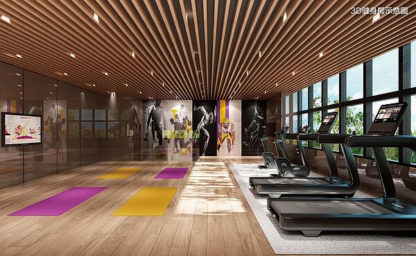 雖然公設比極低,但勝麗進行曲仍規劃有健身房等公設。圖/勝麗建設提供