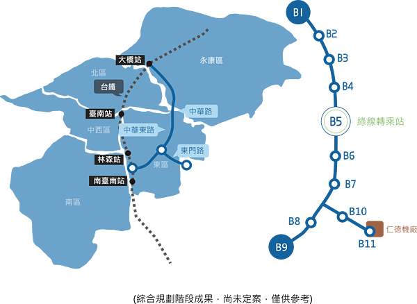 台南捷運第一期藍線第二次環評初審。圖／台南市交通局提供