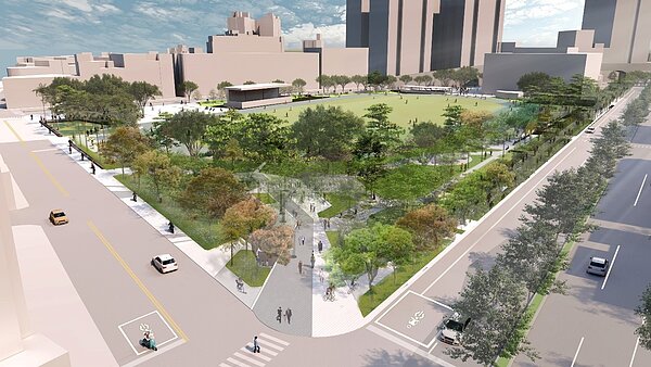 三重綜合體育場願景圖。圖／新北市政府提供