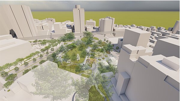 中山藝術公園願景圖。圖／新北市政府提供