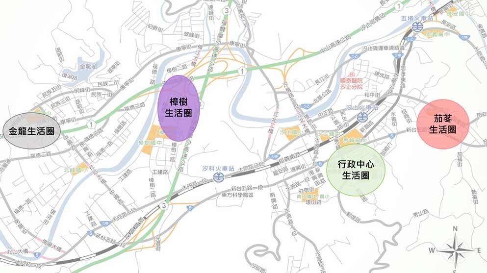 2023上半年汐止區指標性交易熱區位置圖(汐止地政事務所提供)