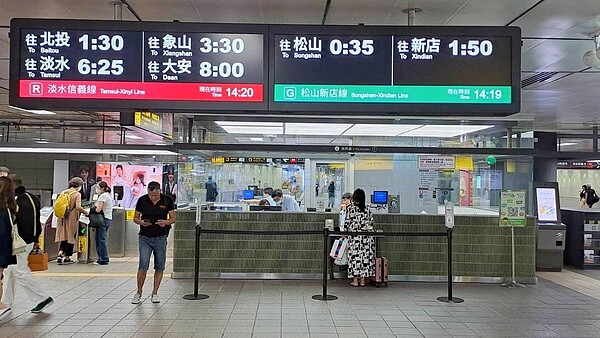 臺北捷運中山站。圖／臺北捷運公司提供