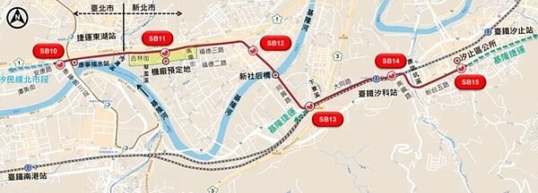 捷運汐東線路線圖。圖/新北市捷運局提供