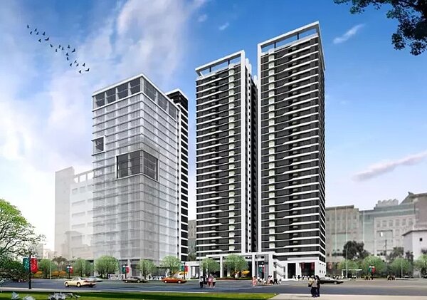 「榮工廠地區」正規畫都更活化轉型,其中更新單元5經112年10月27日都更大會審議通過權利變換計畫,為該區首件通過之案件,最快可望於明年動工,預計於2028年完工。圖為單元5更新後模擬圖。圖/新北都更處提供