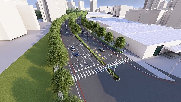 本計畫道路末段示意圖/新工處提供