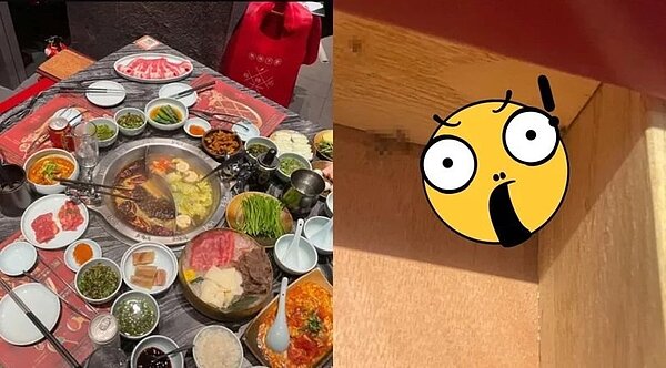 有民眾前往北市信義區知名麻辣鍋用餐,稱在餐桌抽屜看見整窩蟑螂。圖/摘自爆料公社