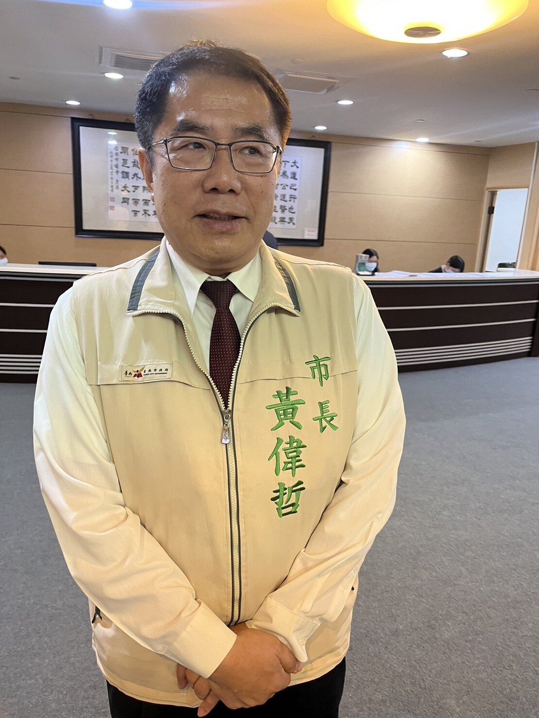台南市長黃偉哲說自己當市長也胖了10公斤,要帶頭減肥。記者吳淑玲/攝影