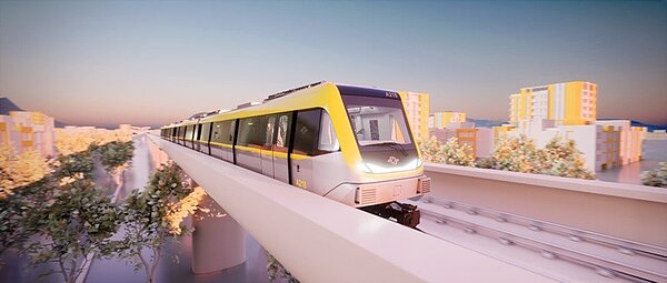 台北市捷運局今日正式公開南北環段電聯車的嶄新設計(影片截圖)。圖/台北市捷運局提供