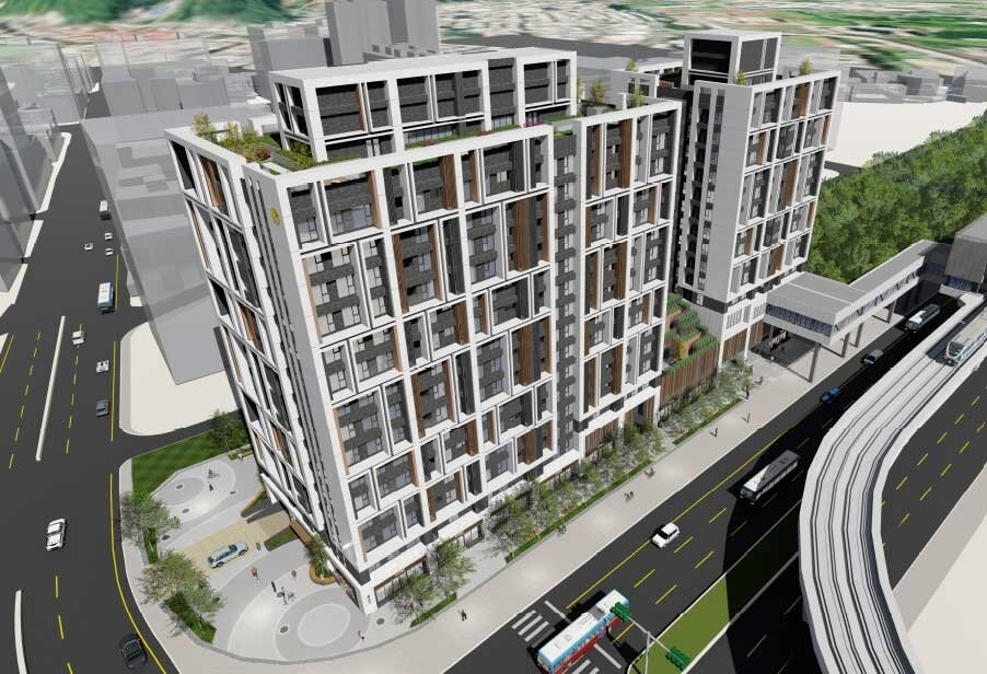 圖/三鶯線三峽站出入口2捷運開發大樓模擬圖(新北市捷運工程局提供)