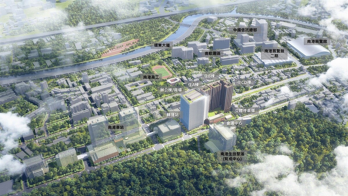 南港商三公辦都更案(南港之星)」9日開工。圖/台北市政府提供