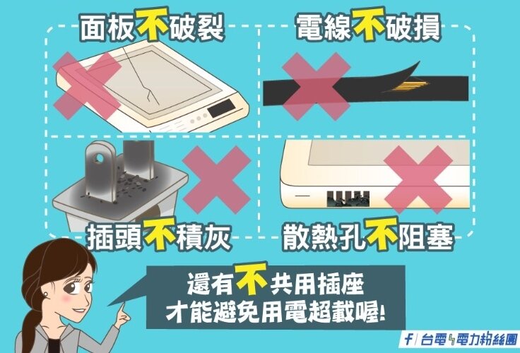 ▼台電提醒插座共用超危險。(圖/翻攝自台電電力粉絲團)