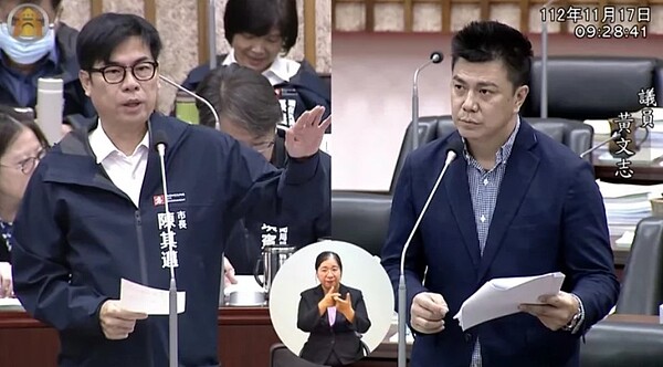 高市議員黃文志建議楠梓產業園區圍牆應該打除,與當地社區縫合。圖/記者王昭月翻攝