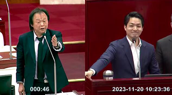 議員王世堅要求蔣萬安承諾社子島安置住宅的13公頃,不應向5200戶安置住戶計收,蔣萬安回應檢討「年底前好不好?」王世堅愣一下說「年底前...可以可以,我來得及...」,讓議員、官員們笑翻。圖/引用自直播