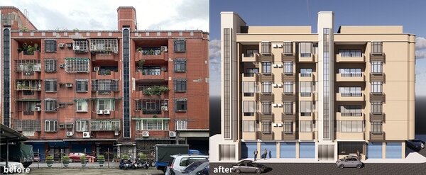 中和華安街更新前後。圖/新北市政府提供