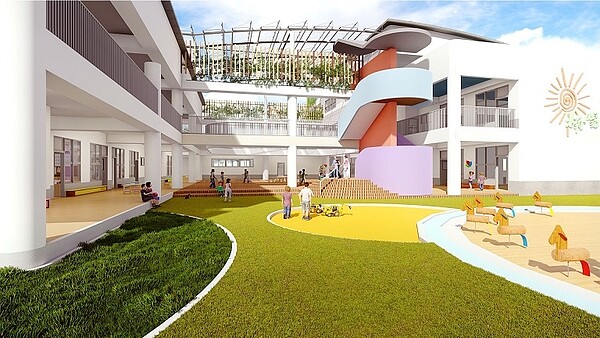 楠陽國小公共化幼兒園模擬圖／工務局新建工程處提供