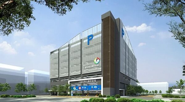 「三重玫瑰立體停車場多目標大樓」提供458個汽車停車位、70個機車停車位。圖/新北市工務局提供