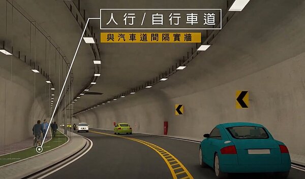 新闢道路含隧道總長度約為824公尺,完成後可完整串聯國家生技研究園區及捷運南港站。圖/北市府提供