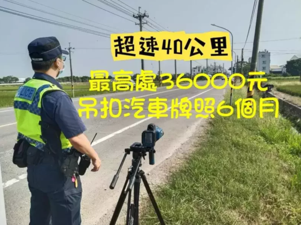 台南白河警分局公布最新移動式測速照相路段及取締時間，籲請用路人勿超速。記者謝進盛／翻攝