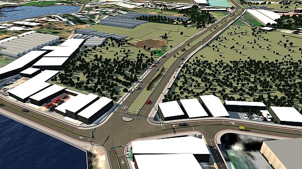 「延平路（國道2號南側）延伸至和平路道路新闢工程（第三期）」開工動土。圖／桃園市府提供