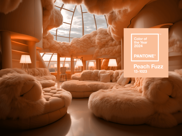 全球色彩權威品牌PANTONE彩通宣布了新一年的代表色是「Peach Fuzz 柔和蜜桃（ 色票號碼：13-1023）」。圖／PANTONE彩通