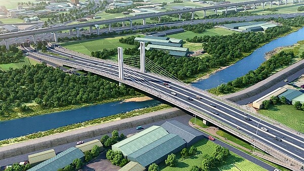 串聯七期重劃區!台中「這條路」第一階段延伸工程明年Q1完工 台中市「市政路延伸工程」完工模擬圖。圖/台中市建設局提供