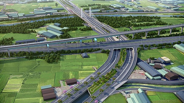 串聯七期重劃區!台中「這條路」第一階段延伸工程明年Q1完工 台中市「市政路延伸工程」完工模擬圖。圖/台中市建設局提供