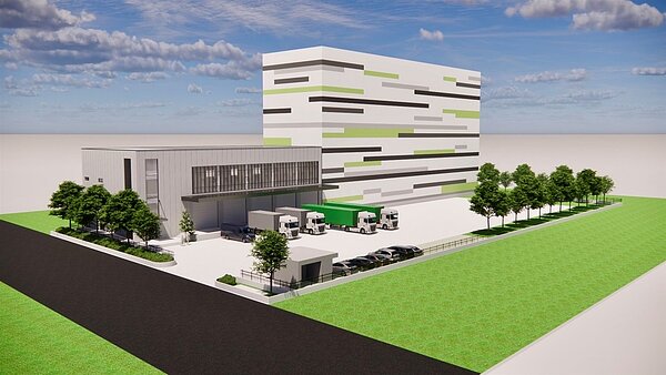 無患子公司麻豆綠能廠房模擬圖。圖/新聞及國際關係處提供