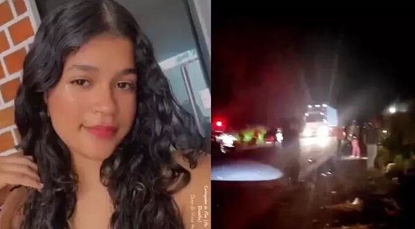 巴西17歲女騎士遭對向卡車橫載的木材斬首身亡。取自YouTube