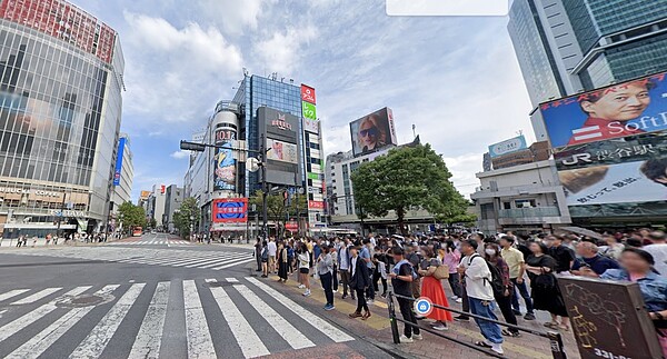 東京最熱鬧的觀光景點澀谷區。圖／google map