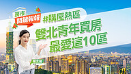 年輕族群雙北買房最熱區TOP10｜20240611