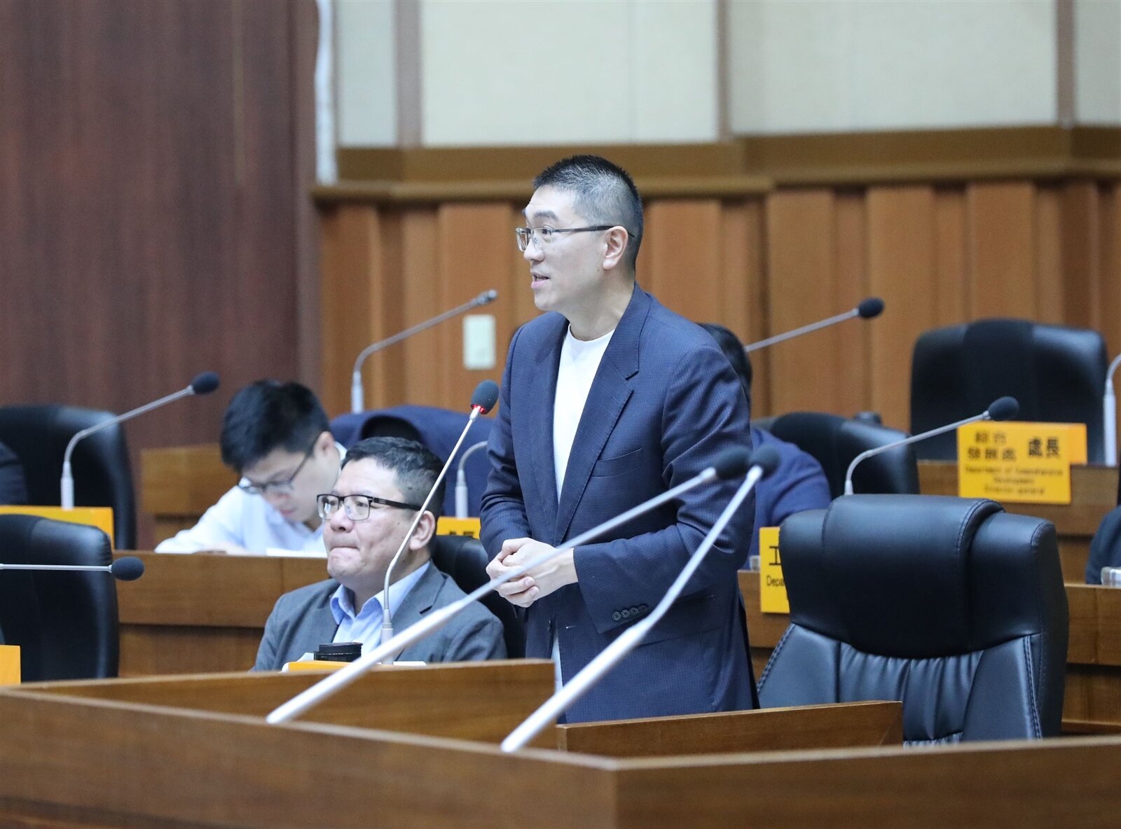 基隆市長謝國樑今在議會說,推動基隆市升格,北北基合併最適合基隆,基隆和新北合併最容易。記者邱瑞杰/攝影