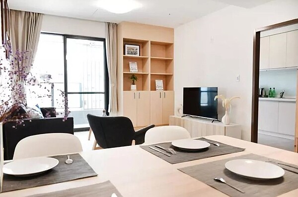 「廣慈社會住宅3區」招租389戶,分別提供一房型、二房型及三房型,此為三房型樣品屋。圖/台北市都發局提供