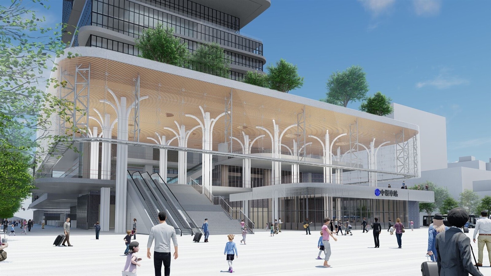 臺鐵地下化中壢車站工程開工暨臨時前站6/16啟用。圖/桃園市府提供