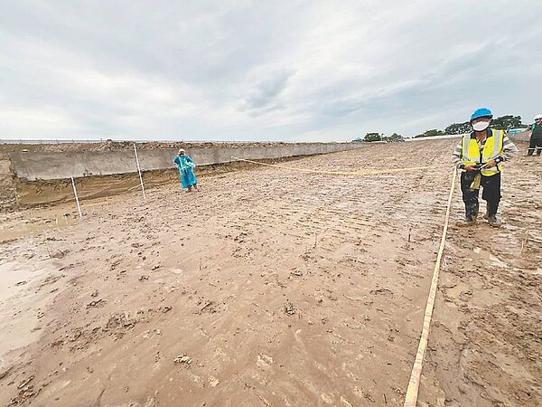 台積電嘉科第一座CoWoS工地發現疑似遺址,目前已依文資法規定暫時停工。圖/嘉義縣政府提供